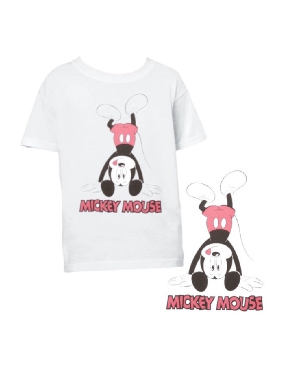 Disney Up Side Down Mickey Mouse Kids Tee